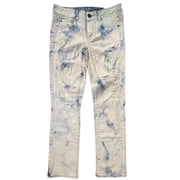 American Eagle Womens Rebel Bleach Destroy Straight Leg Jeans size 6S