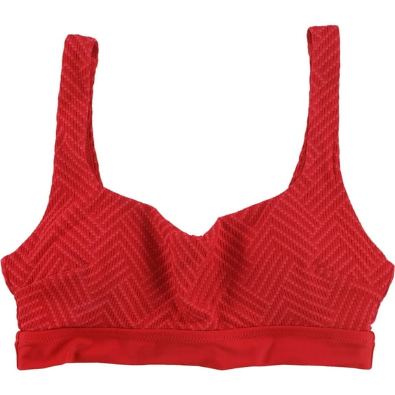 American Eagle Womens 2-Tone Bikini Swim Top, Red, Medium