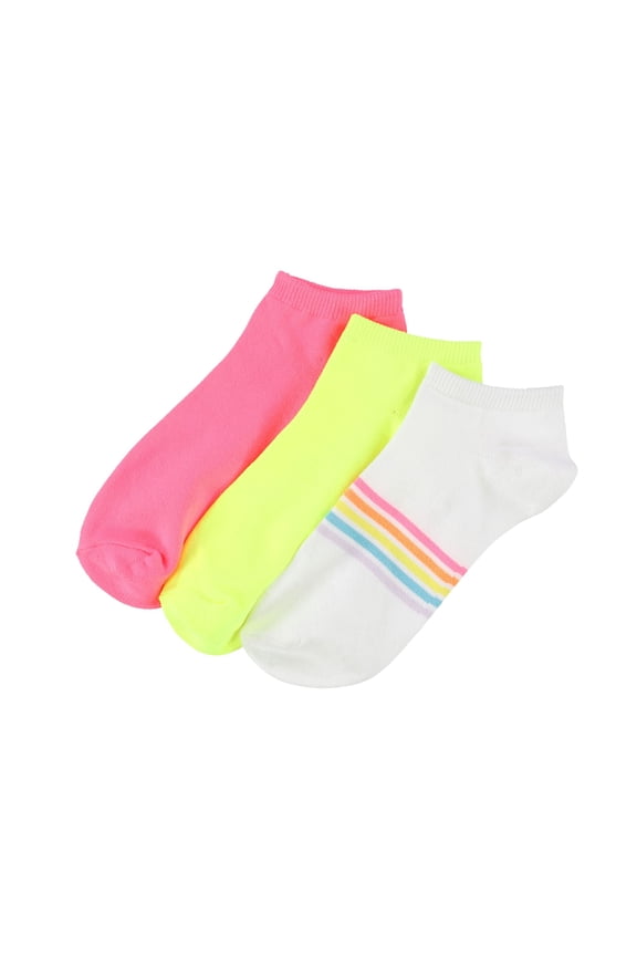 American Eagle Womens 3-Pack Neon Midweight Socks, Multicoloured, One Size