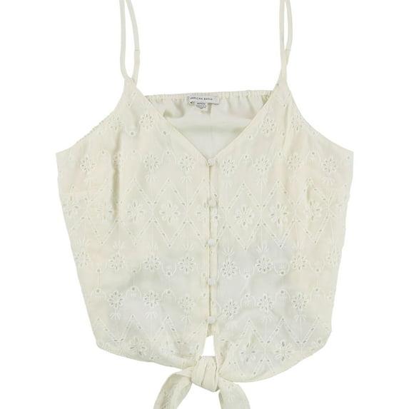 American Eagle Womens Abstract Cami Tank Top, Off-White, Medium