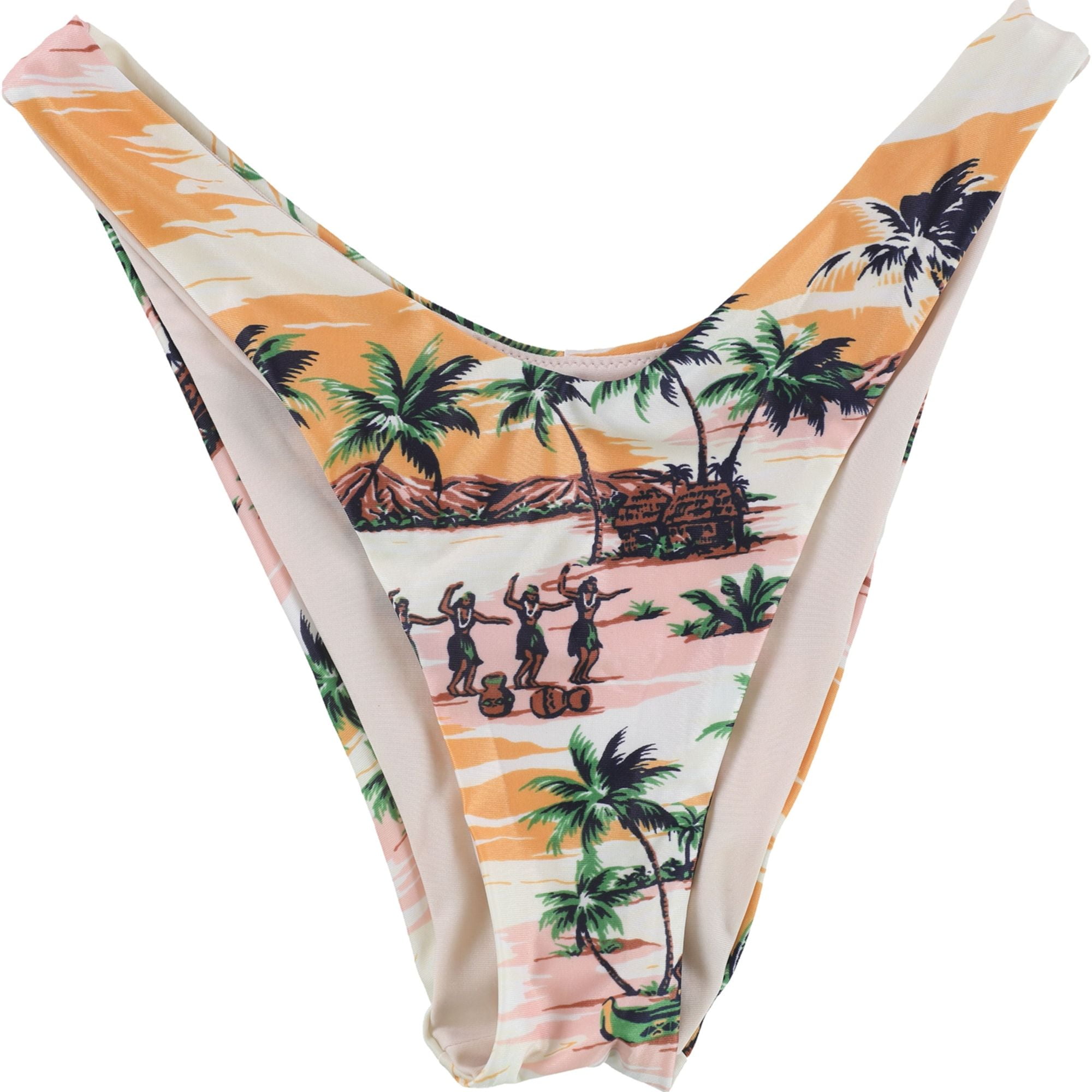 American Eagle Womens Aloha Cheeky Bikini Swim Bottom, Blue, X