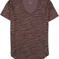 thumbnail image 1 of American Eagle Womens Animal Print Basic T-Shirt, Purple, X-Small, 1 of 2