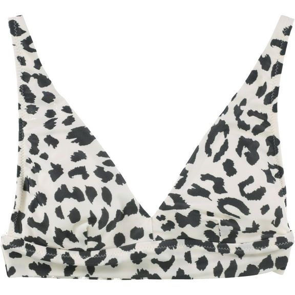 American Eagle Womens Animal Print Bikini Swim Top, Off-White, XX-Small