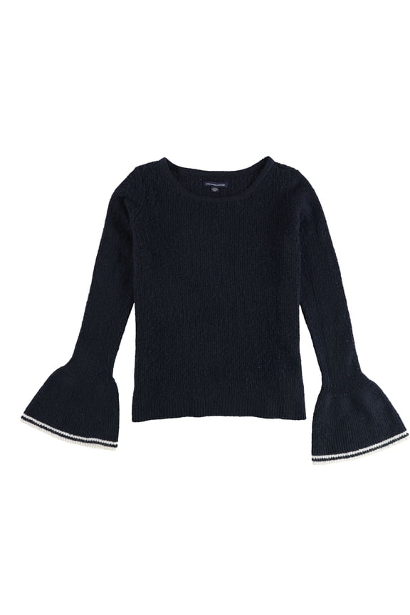 American Eagle Womens Bell Sleeve Pullover Sweater, Blue, Small