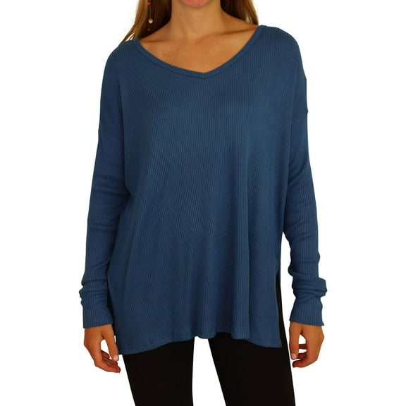 American Eagle Womens Camo Pullover Blouse, Blue, Large