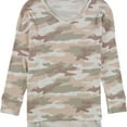 thumbnail image 1 of American Eagle Womens Camo Pullover Blouse, Brown, X-Large, 1 of 2