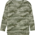 thumbnail image 1 of American Eagle Womens Camo Pullover Blouse, Green, Small, 1 of 2