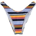 thumbnail image 1 of American Eagle Womens Cheekier Multi-Stripe Bikini Swim Bottom, Multicoloured, Large, 1 of 2