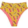 thumbnail image 1 of American Eagle Womens Cheeky Pineapples Bikini Swim Bottom, Yellow, Large, 1 of 2