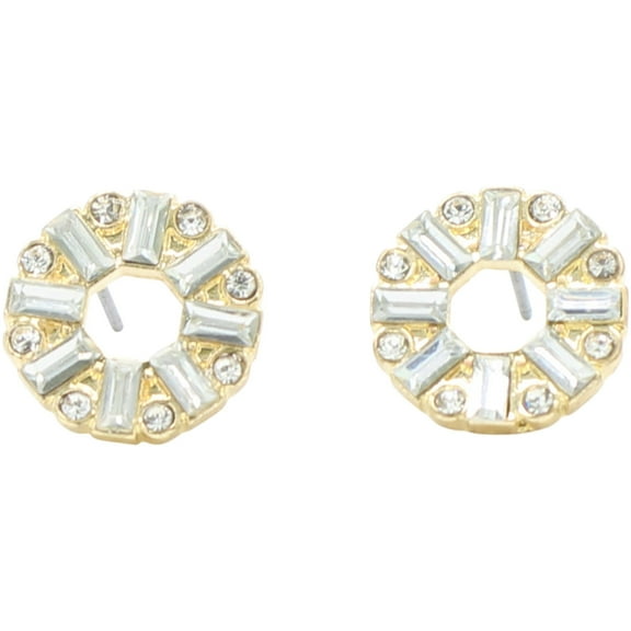 American Eagle Womens Circles With Rhinestones Stud Earrings,