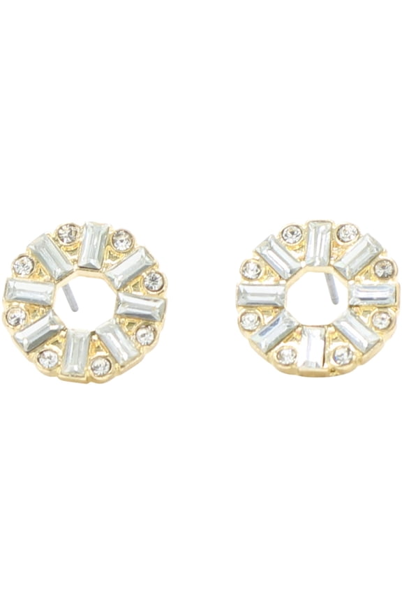 American Eagle Womens Circles With Rhinestones Stud Earrings,