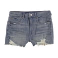 thumbnail image 1 of American Eagle Womens Distressed Casual Denim Shorts, Blue, 12, 1 of 2