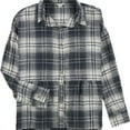 thumbnail image 1 of American Eagle Womens Flannel Button Up Shirt, Blue, X-Large, 1 of 2