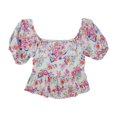 thumbnail image 1 of American Eagle Womens Floral Crop Top Blouse, Multicoloured, Small, 1 of 1