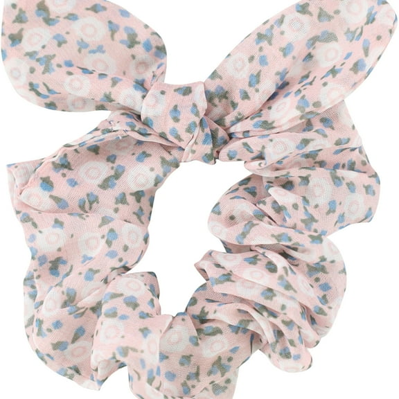 American Eagle Womens Floral Knot Hair Scrunchie, Pink