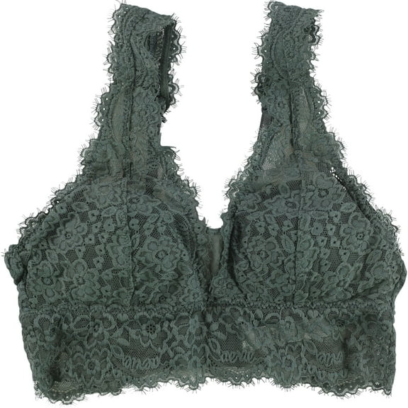 American Eagle Womens Floral Lace Balconette Bra, Green, X-Small