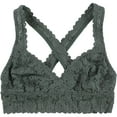thumbnail image 1 of American Eagle Womens Floral Lace Racerback Bra, Green, X-Small, 1 of 2