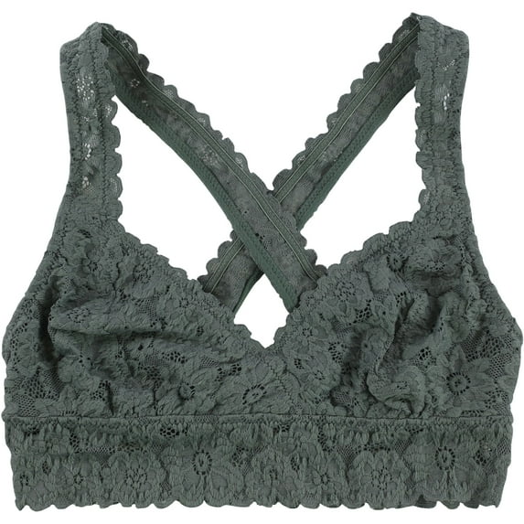 American Eagle Womens Floral Lace Racerback Bra, Green, X-Small