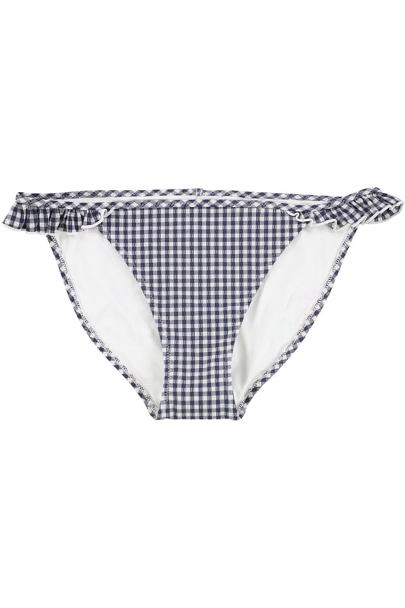 American Eagle Womens Gingham Bikini Swim Bottom, Blue, Medium
