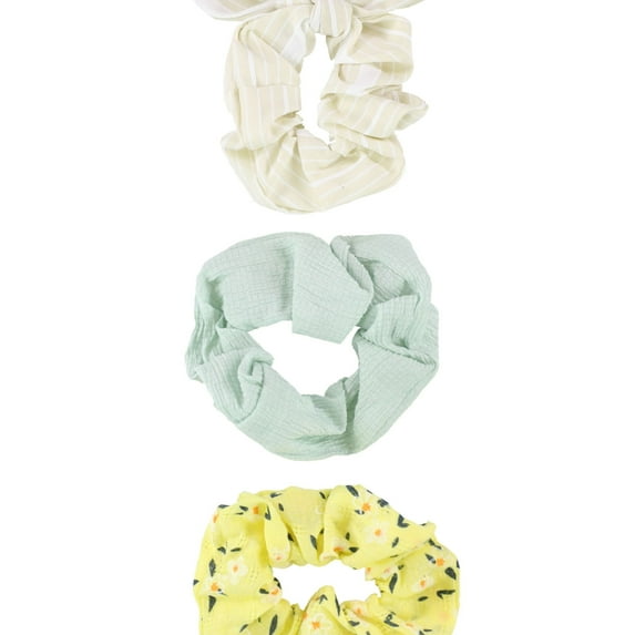 American Eagle Womens Knotted 3-Pack Hair Scrunchie, Yellow