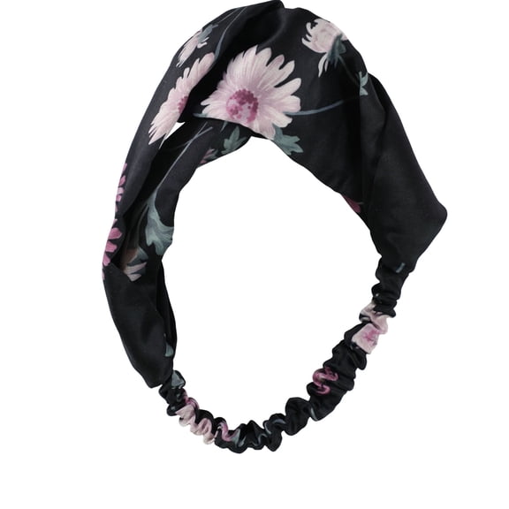 American Eagle Womens Knotted Floral Hair Headband, Black