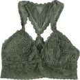 thumbnail image 1 of American Eagle Womens Lace Racerback Bra, Green, X-Small, 1 of 2