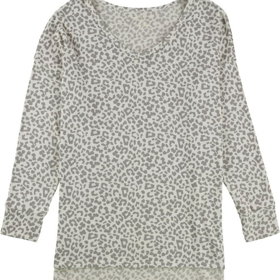 American Eagle Womens Leopard Pullover Blouse, Beige, Small