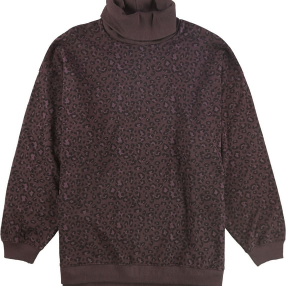 American Eagle Womens Leopard Sweatshirt, Purple, Medium