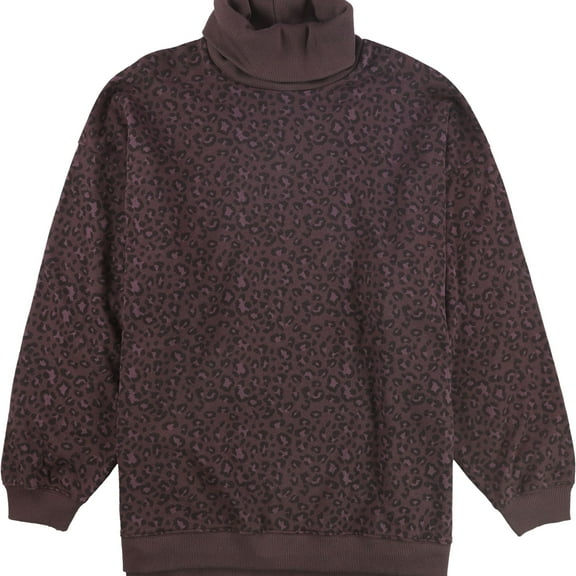American Eagle Womens Leopard Sweatshirt, Purple, Medium