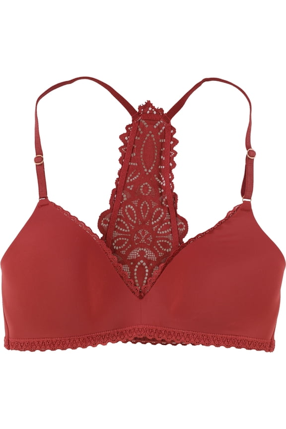 American Eagle Womens Lightly Lined Bralette, Red, 32C
