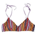 thumbnail image 1 of American Eagle Womens Multi-Stripe Bikini Swim Top, Multicoloured, X-Large, 1 of 2