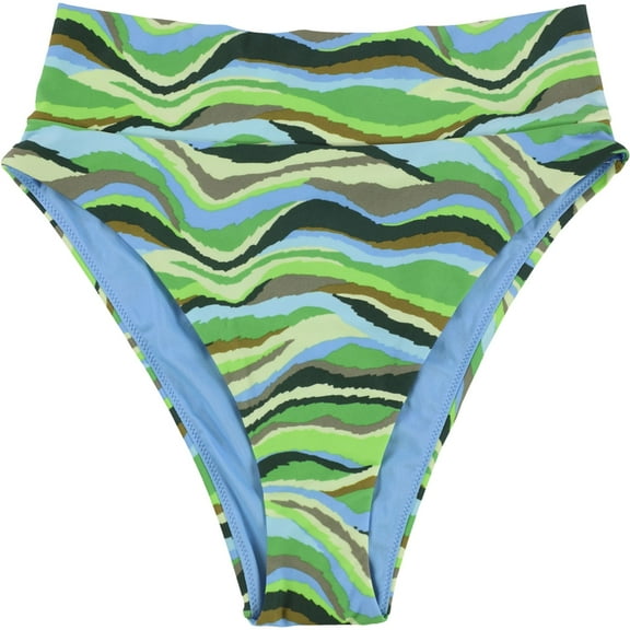 American Eagle Womens Multi Tone Abstract Bikini Swim Bottom,  332 , XS, Blue, X-Small