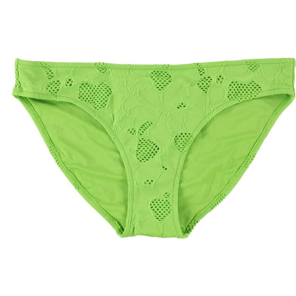 American Eagle Womens Multi Tone Textured Bikini Swim Bottom, Green, Large