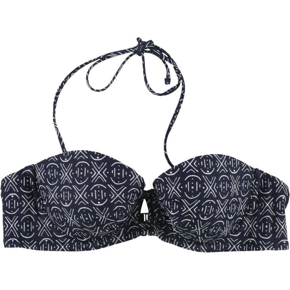 American Eagle Womens Native Print Bikini Swim Top, Blue, 34B
