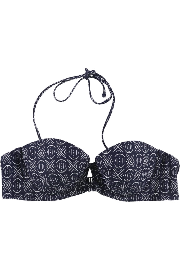 American Eagle Womens Native Print Bikini Swim Top, Blue, 34B