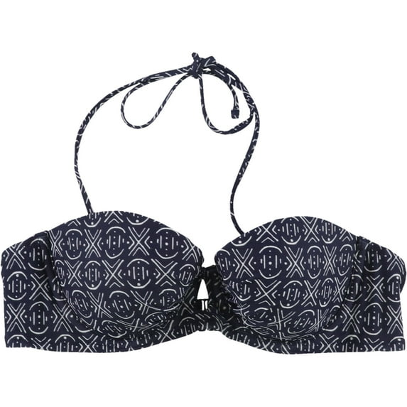 American Eagle Womens Native Print Bikini Swim Top, Blue, 34B