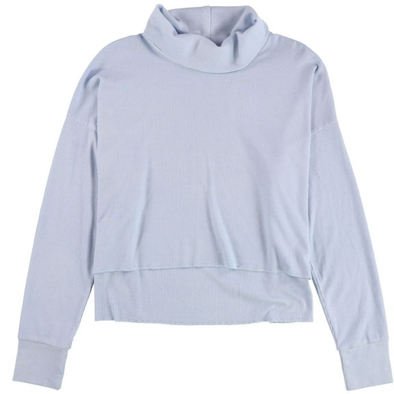 American Eagle Womens Oversized Thermal Pullover Blouse, Blue, Small