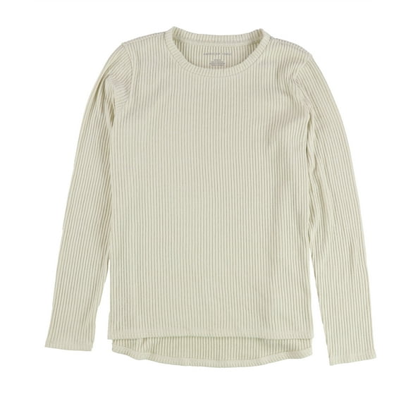 American Eagle Womens Ribbed Pullover Sweater, Beige, Medium