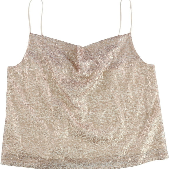 American Eagle Womens Sequin Cami Tank Top, Pink, Small