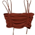 thumbnail image 1 of American Eagle Womens Solid Bandeau Swim Top, Brown, Medium, 1 of 2