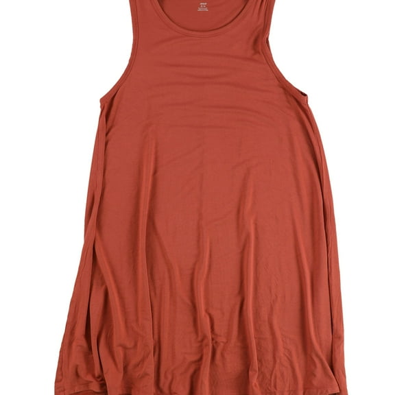 American Eagle Womens Solid Cut Out Back A-line Dress, Orange, Medium