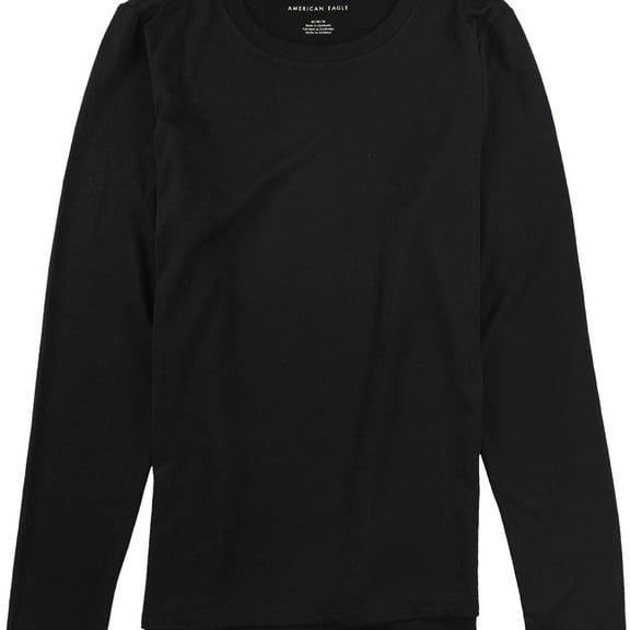 American Eagle Womens Solid High Low Hem Pullover Blouse, Black, Medium