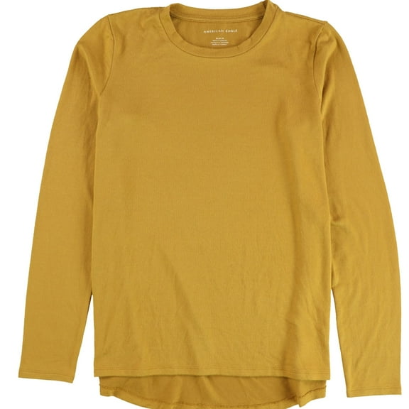 American Eagle Womens Solid High Low Hem Pullover Blouse, Yellow, Medium