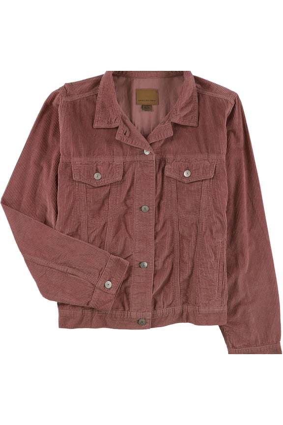 American Eagle Womens Solid Jacket, Pink, X-Large