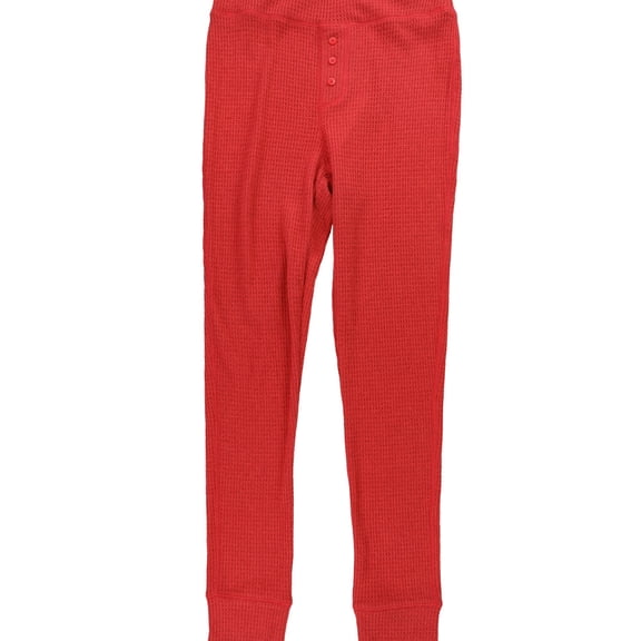 American Eagle Womens Solid Jogger Thermal Pajama Pants, Red, Large