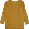 thumbnail image 1 of American Eagle Womens Solid Pullover Blouse, Yellow, Large, 1 of 2