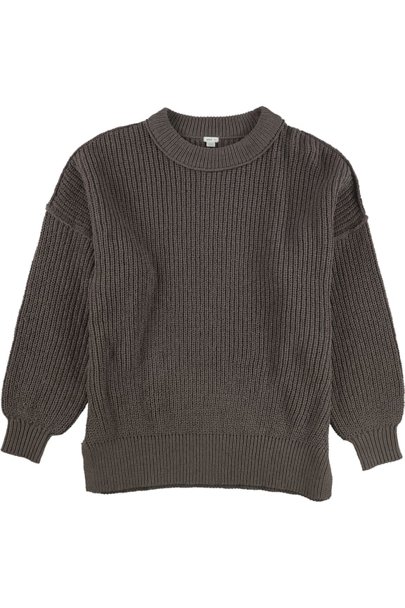 American Eagle Womens Solid Pullover Sweater, Brown, Small