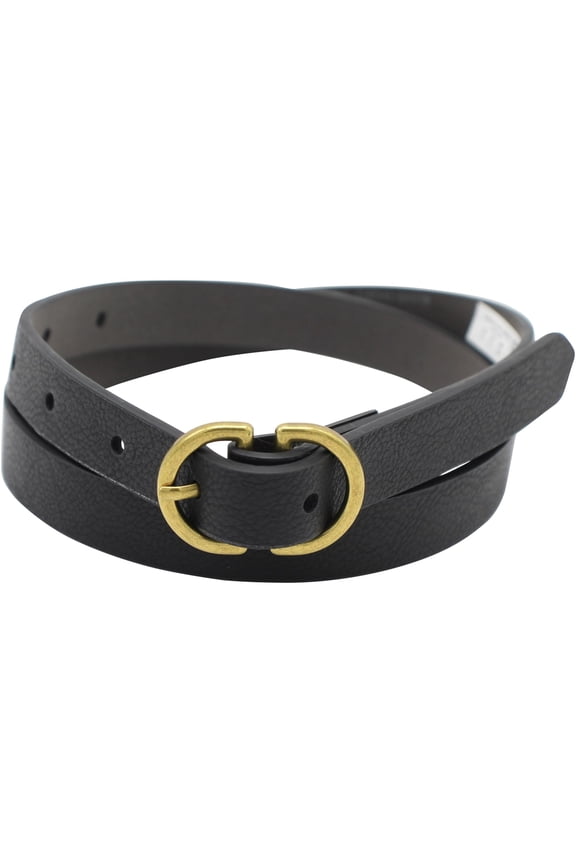 American Eagle Womens Solid Skinny Belt, Black, Medium