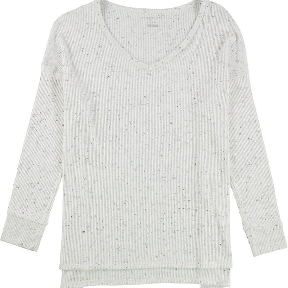 American Eagle Womens Speckled Pullover Blouse, White, X-Small