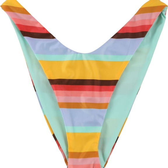 American Eagle Womens Stripe Bikini Swim Bottom, Multicoloured, X-Large